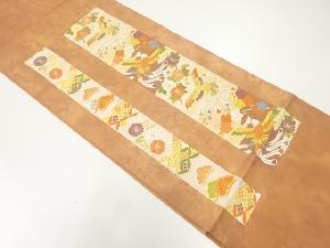 鳳凰に菊模様織出し袋帯